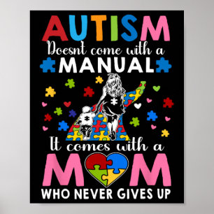 Autism Awareness 2025 Doesn't Come With A Manual A Poster