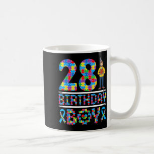 Autism Awareness 28th Birthday Boy Puzzle Piece 28 Coffee Mug