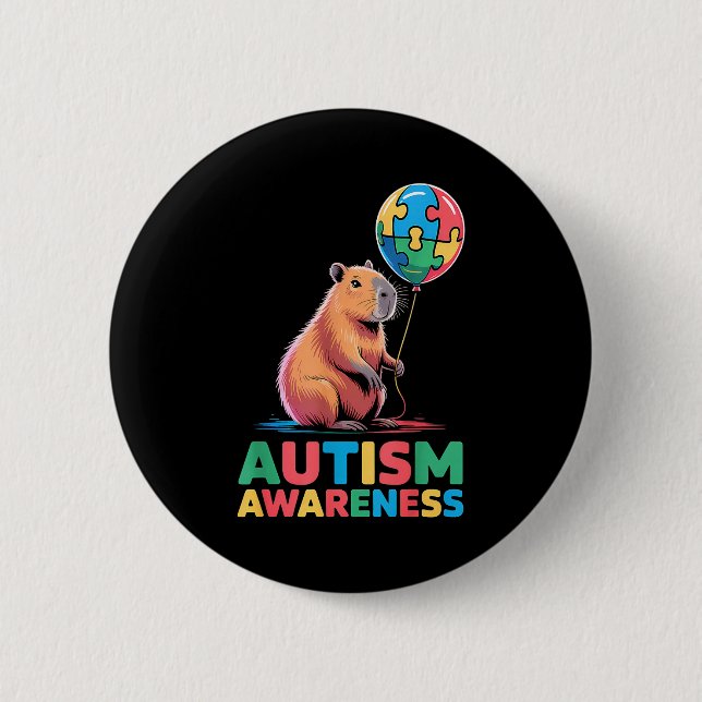 Autism awareness  2 inch round button (Front)