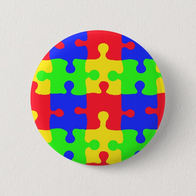 Autism Awareness 2 Inch Round Button (Front)