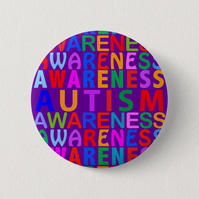 Autism Awareness 2 Inch Round Button (Front)