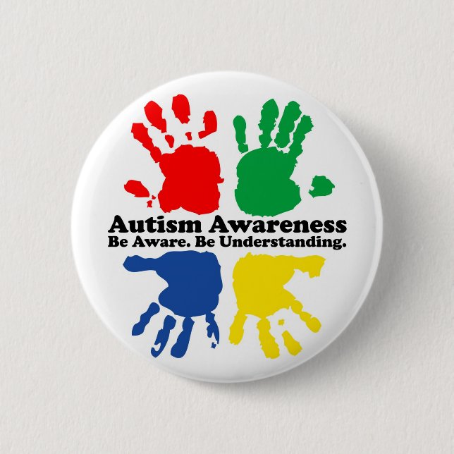 Autism Awareness 2 Inch Round Button (Front)