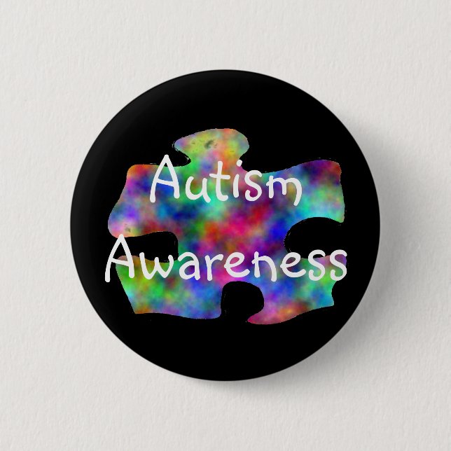 Autism Awareness 2 Inch Round Button (Front)