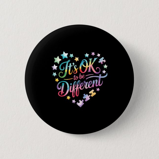 Autism awareness  2 inch round button (Front)