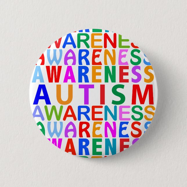 Autism Awareness 2 Inch Round Button (Front)