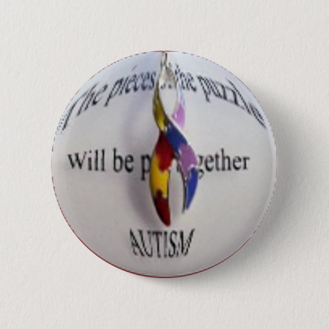 autism awareness 2 inch round button (Front)