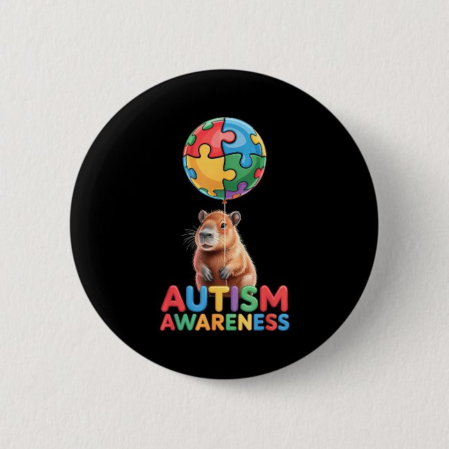 Autism awareness  2 inch round button (Front)