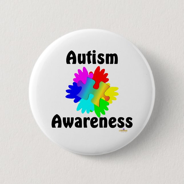 Autism Awareness 2 Inch Round Button (Front)