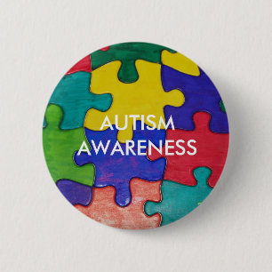 AUTISM AWARENESS 2 INCH ROUND BUTTON