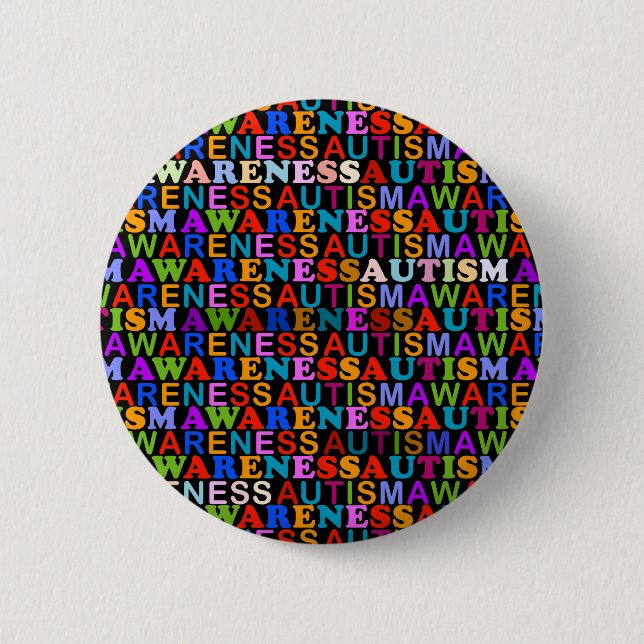 Autism Awareness 2 Inch Round Button (Front)