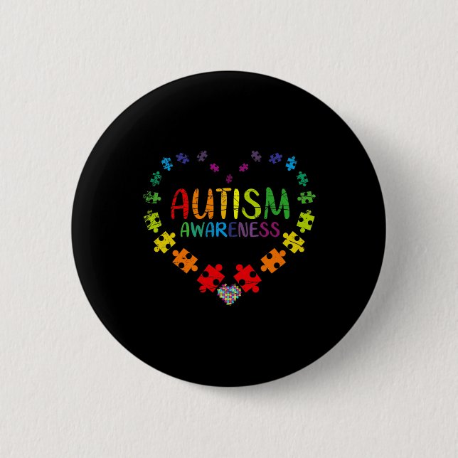 Autism Awareness  2 Inch Round Button (Front)