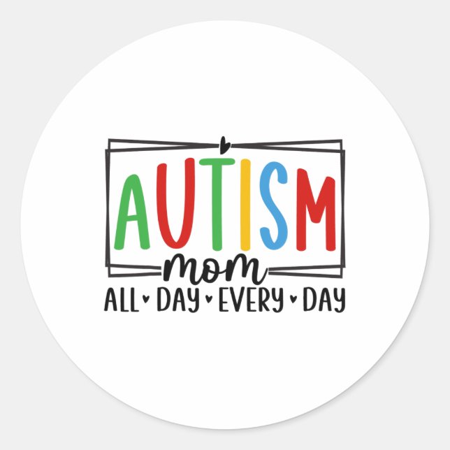 Autism Awareness 3  Classic Round Sticker (Front)