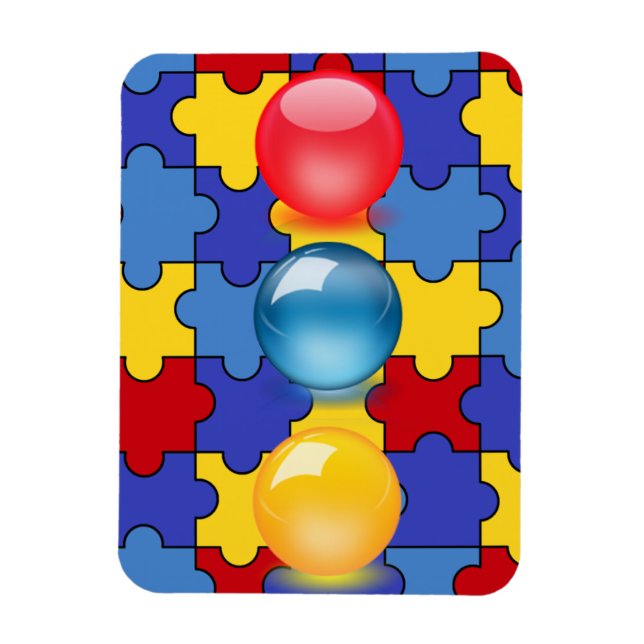 Autism awareness 5 magnet (Vertical)