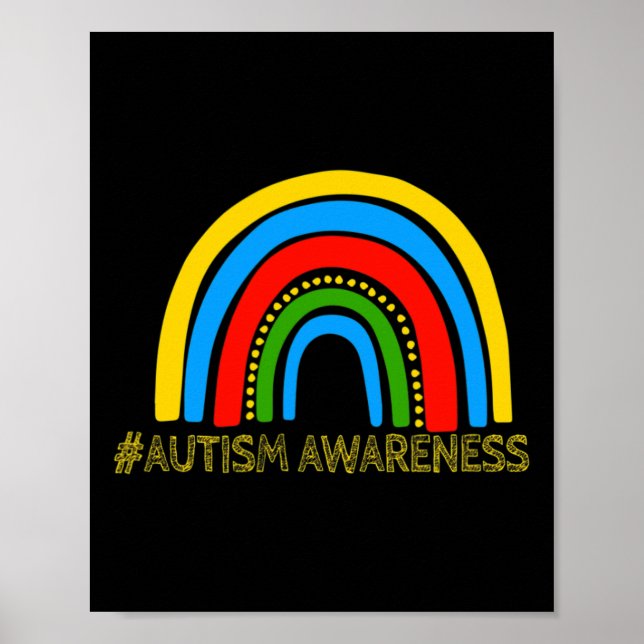 Autism Awareness Abilities Outweigh Disabilities 6 Poster (Front)