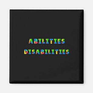 Autism Awareness - Abilities Outweigh Disabilities Magnet