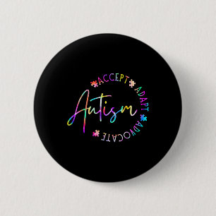 Autism Awareness Accept Adapt Advocate Autism Mom 2 Inch Round Button