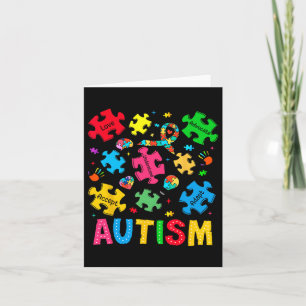 Autism Awareness Accept Adapt Advocate Autism Mom  Card