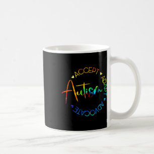 Autism Awareness Accept Adapt Advocate Autism Mom Coffee Mug