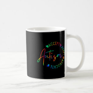 Autism Awareness Accept Adapt Advocate Autism Mom Coffee Mug