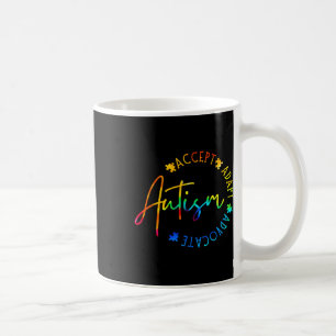 Autism Awareness Accept Adapt Advocate Autism Mom Coffee Mug