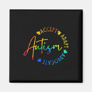 Autism Awareness Accept Adapt Advocate Autism Mom Magnet