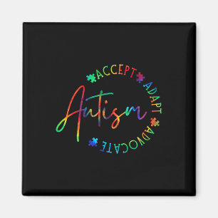 Autism Awareness Accept Adapt Advocate Autism Mom Magnet