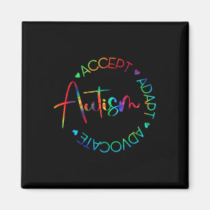 Autism Awareness Accept Adapt Advocate Autism Mom Magnet