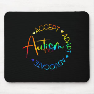 Autism Awareness Accept Adapt Advocate Autism Mom Mouse Pad