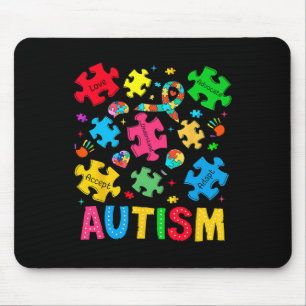 Autism Awareness Accept Adapt Advocate Autism Mom  Mouse Pad