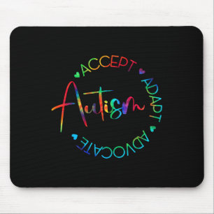 Autism Awareness Accept Adapt Advocate Autism Mom  Mouse Pad