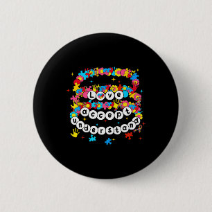 Autism Awareness Accept Love Understand Bracelet G 2 Inch Round Button