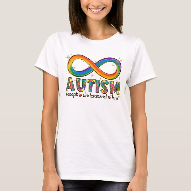 Autism Awareness Accept, Love, Understand T-Shirt (Front)
