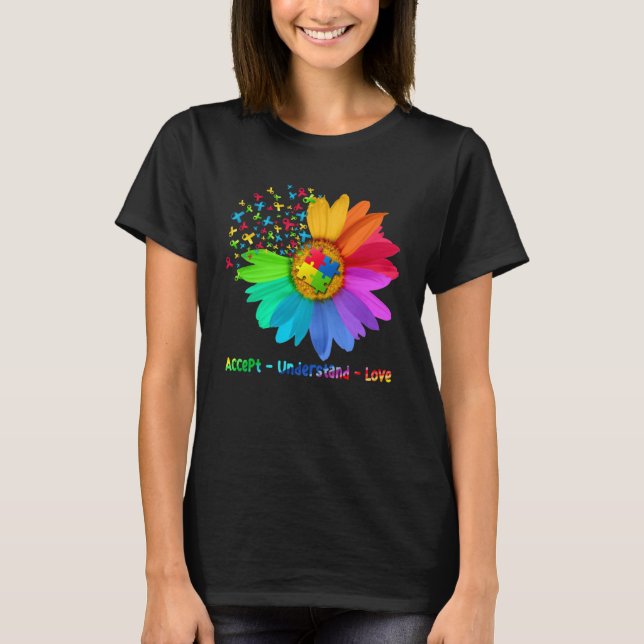 Autism Awareness  Accept Understand Love Autism Mo T-Shirt (Front)