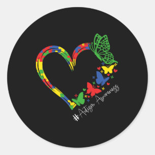 Autism Awareness Accept Understand Love Men Women Classic Round Sticker