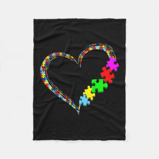 Autism Awareness Accept Understand Love Support Bl Fleece Blanket