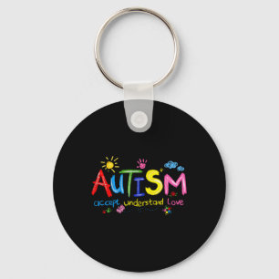 Autism Awareness Accept Understand Love Teachers K Keychain