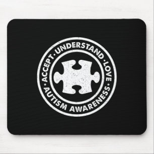 Autism Awareness Accept Understand Love Vintage Me Mouse Pad