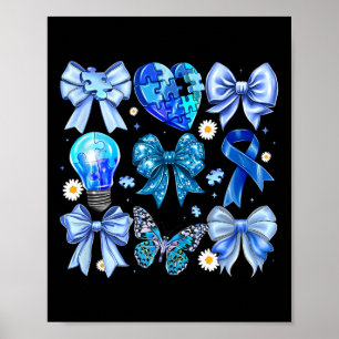 Autism Awareness Accept Understand Puzzle Blue Coq Poster