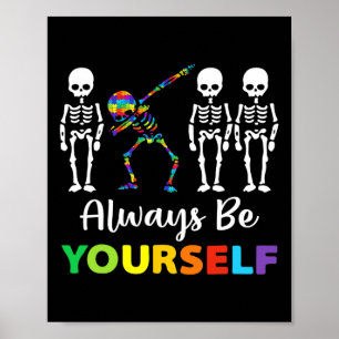 Autism Awareness Acceptance Always Be Yourself Wom Poster