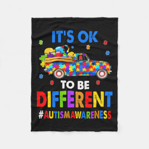 Autism Awareness Acceptance Boy Kid Its Ok To Be D Fleece Blanket