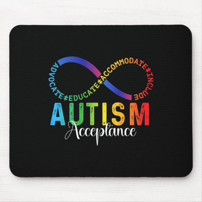 Autism Awareness Acceptance Infinity Symbol Advoca Mouse Pad (Front)