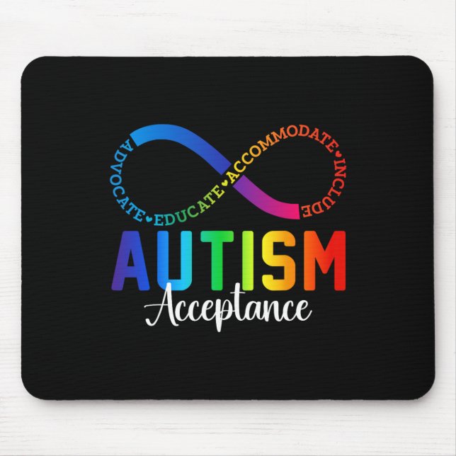 Autism Awareness Acceptance Infinity Symbol Advoca Mouse Pad (Front)