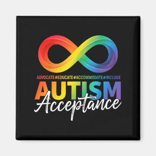 Autism awareness acceptance infinity symbol magnet