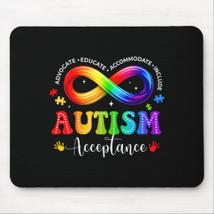 Autism awareness acceptance infinity symbol mouse pad