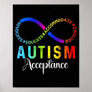 Autism awareness acceptance infinity symbol poster
