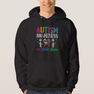 Autism Awareness Acceptance Love Support Educate K Hoodie