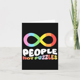 Autism Awareness Acceptance People Not Puzzles Wom Card