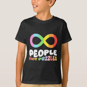 Autism Awareness Acceptance People Not Puzzles Wom T-Shirt