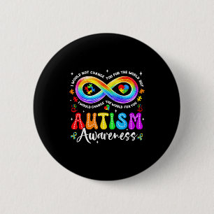 Autism Awareness Acceptance Rainbow Infinity Symbo 2 Inch Round Button