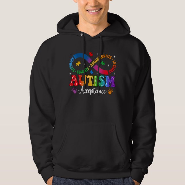 Autism Awareness Acceptance Shirt Infinity Symbol (Front)